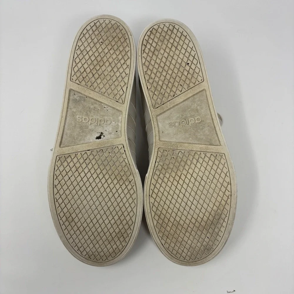 Adidas Daily 2.0 Mens Canvas Skate‎ Sneakers Off White Cream Low Top Shoes 10.5